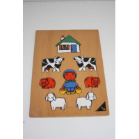 Vintage puzzel nr 07 met Dick Bruna boerderijdieren